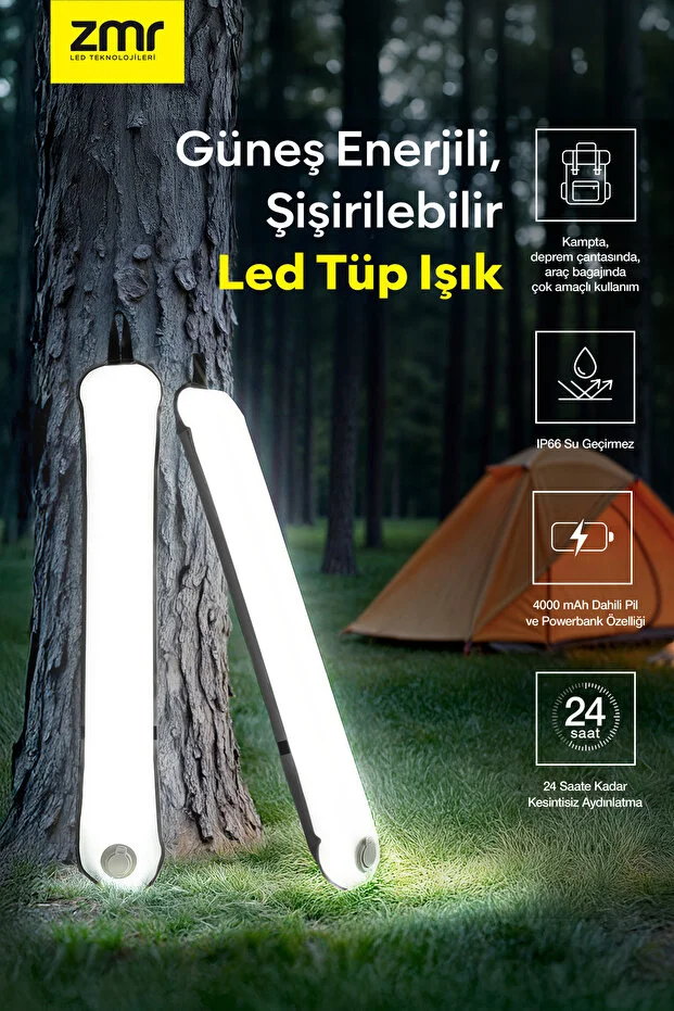 GÜNEŞ ENERJİLİ ŞİŞİRİLEBİLİR LED IŞIK